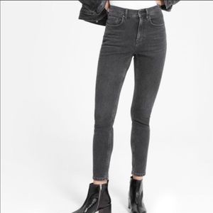 Everlane High Waisted Grey Wash Skinny Jeans